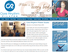 Tablet Screenshot of corerhythmpilatesstudio.com